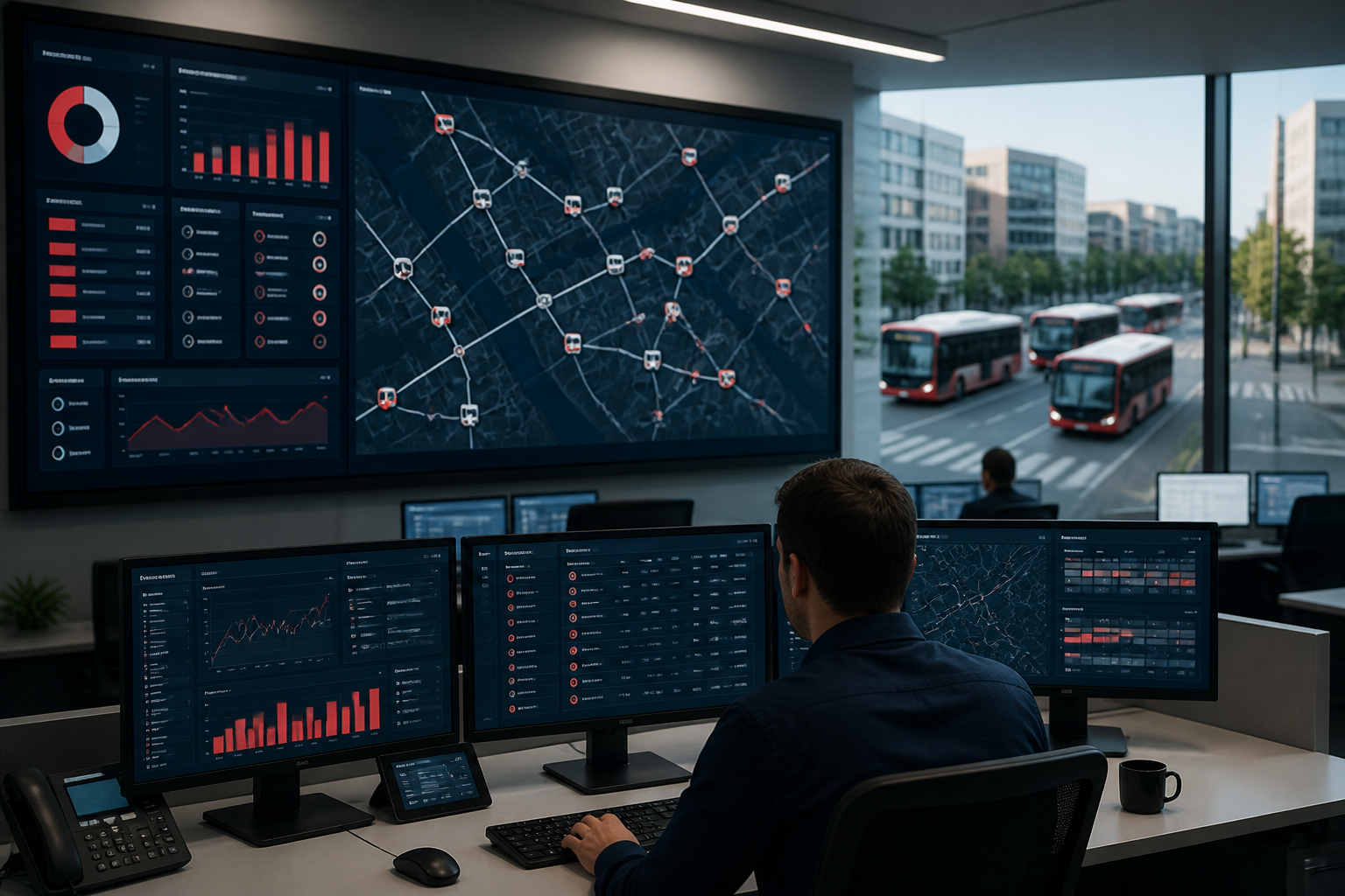 Real-time bus fleet management